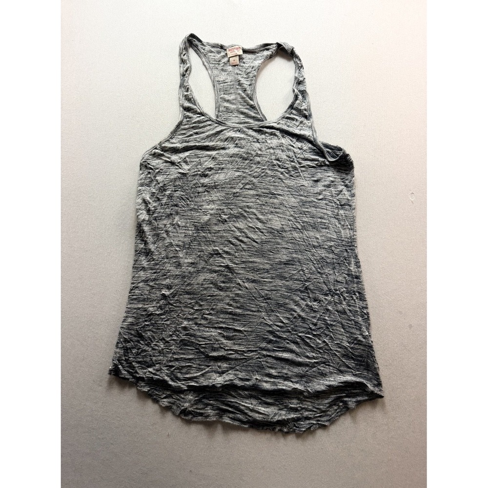 Mossimo Racerback Tank Top Womens Medium Gray Good Marbled Curved Hem